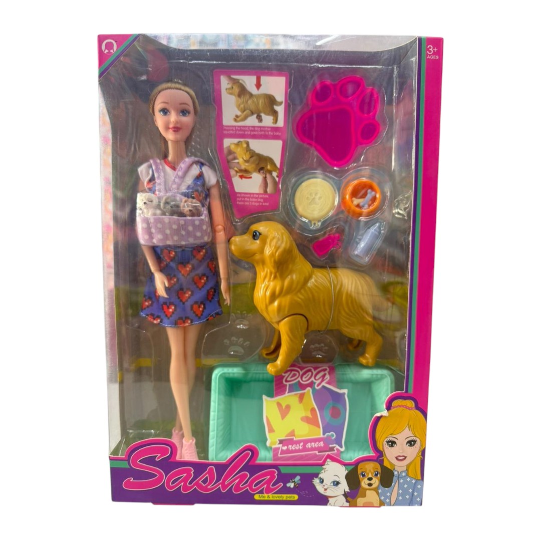 MUÑECA CON MASCOTA YY-095