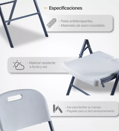 Sillas Plegables Paquete 6