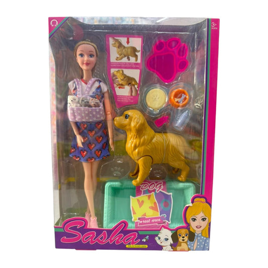MUÑECA CON MASCOTA YY-095